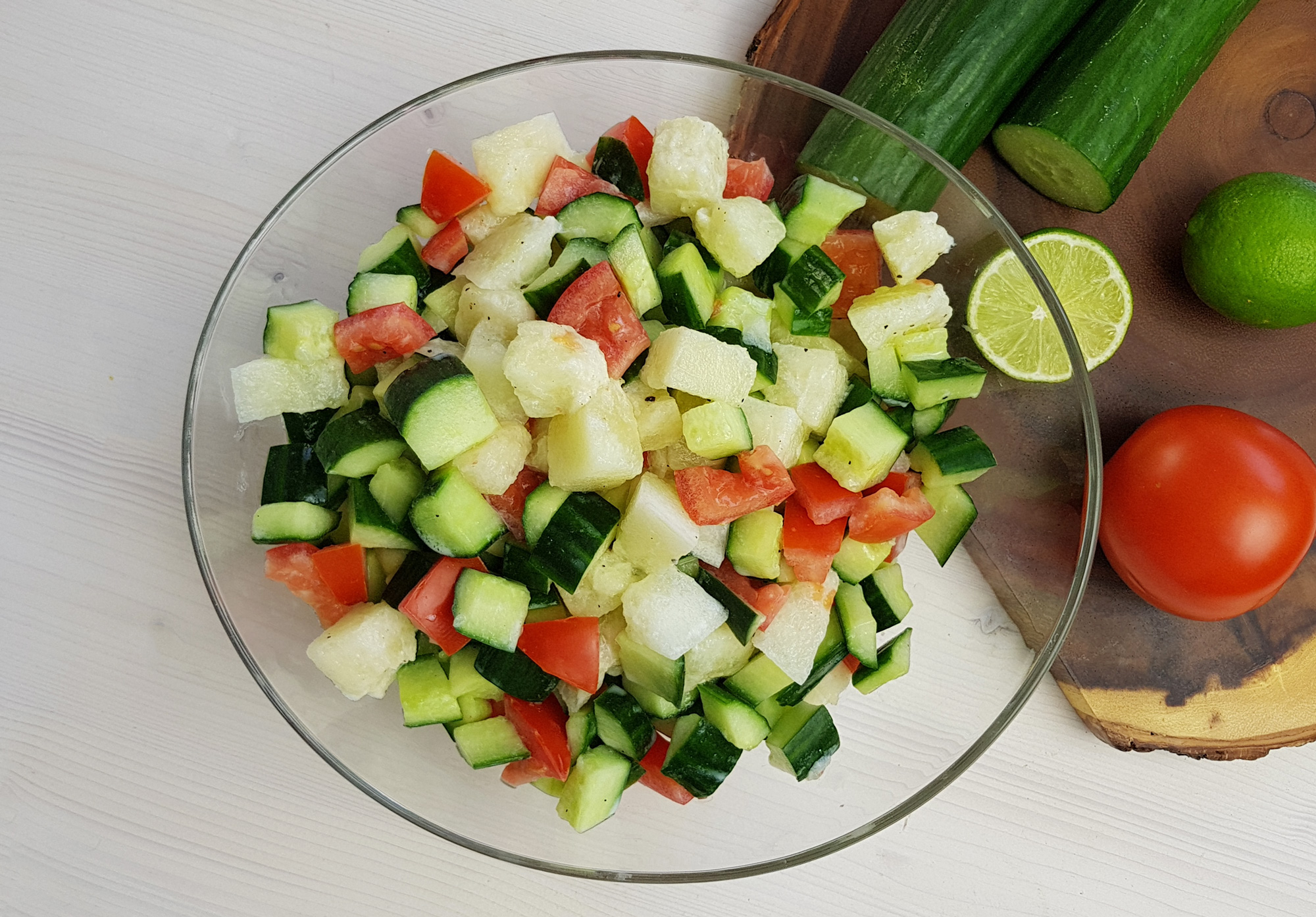 Sommersalate: Melonen-Gurken Salat