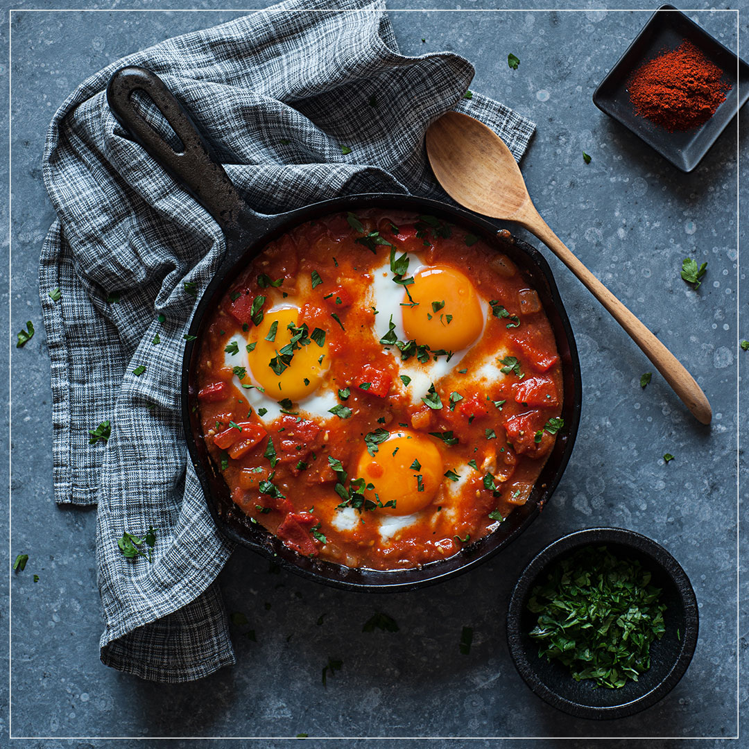 Shakshuka Frühstück aus Israel