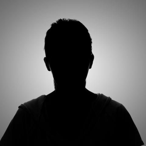Silhouette woman portrait, concept of unknown, anonymous, unnamed etc.